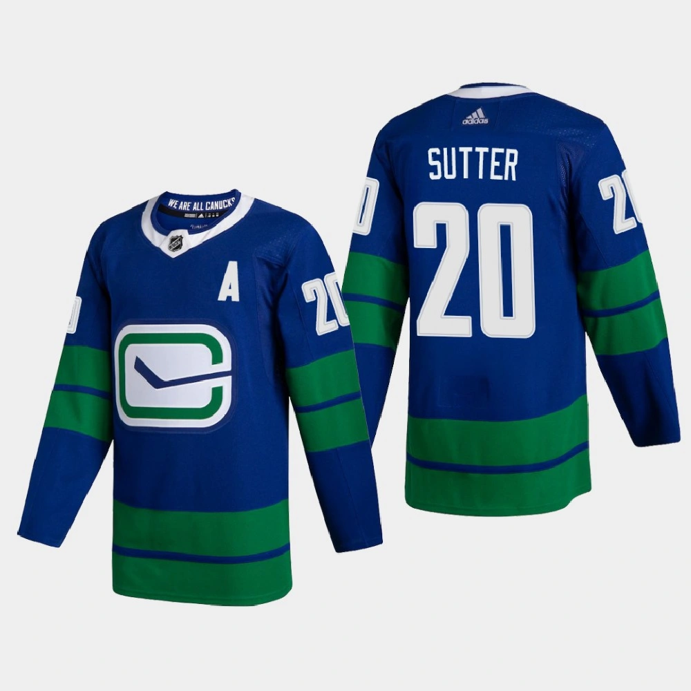 Youth Vancouver Canucks Brandon Sutter #20 2020-21 Alternate Authentic Blue Jersey