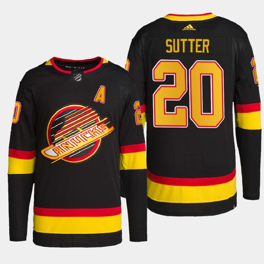 Women's Vancouver Canucks Brandon Sutter Black Primegreen Authentic Pro Retro Jersey 2022
