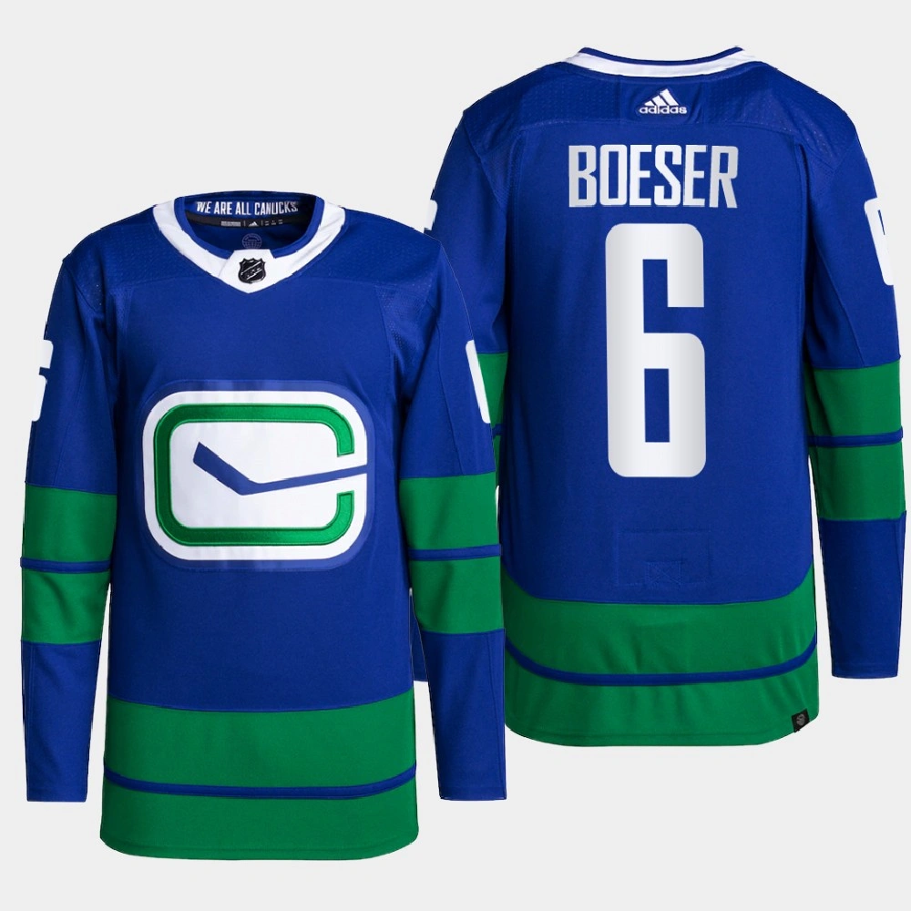 Brock Boeser #6 Vancouver Canucks Blue Jersey 2022 Alternate Primegreen Authentic Pro Brock Boeser #6 Vancouver Canucks Blue Jersey 2022 Alternate Primegreen Authentic Pro