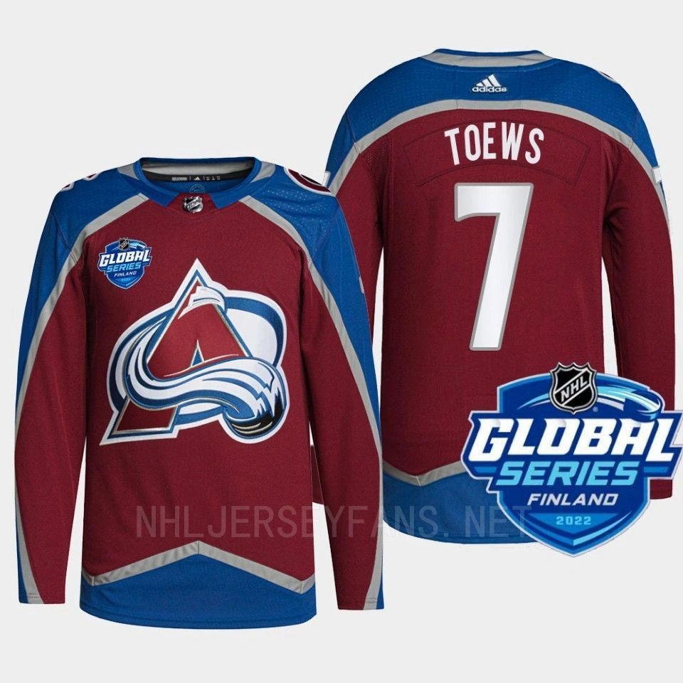 Women's Devon Toews 2022 NHL Global Series Colorado Avalanche Burgundy Jersey Authentic #7 Women's Devon Toews 2022 NHL Global Series Colorado Avalanche Burgundy Jersey Authentic #7