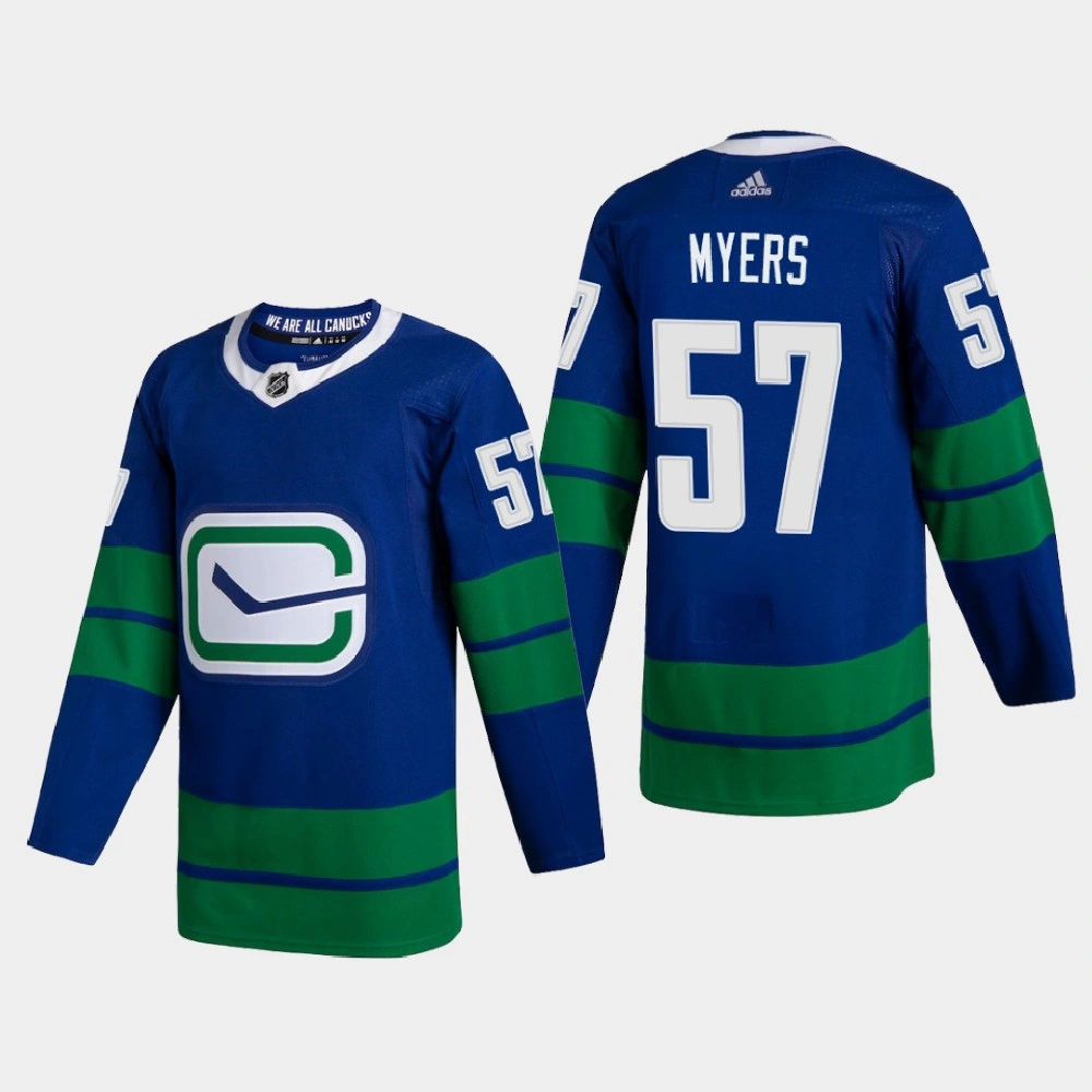 Vancouver Canucks Tyler Myers #57 2020-21 Alternate Authentic Blue Jersey
