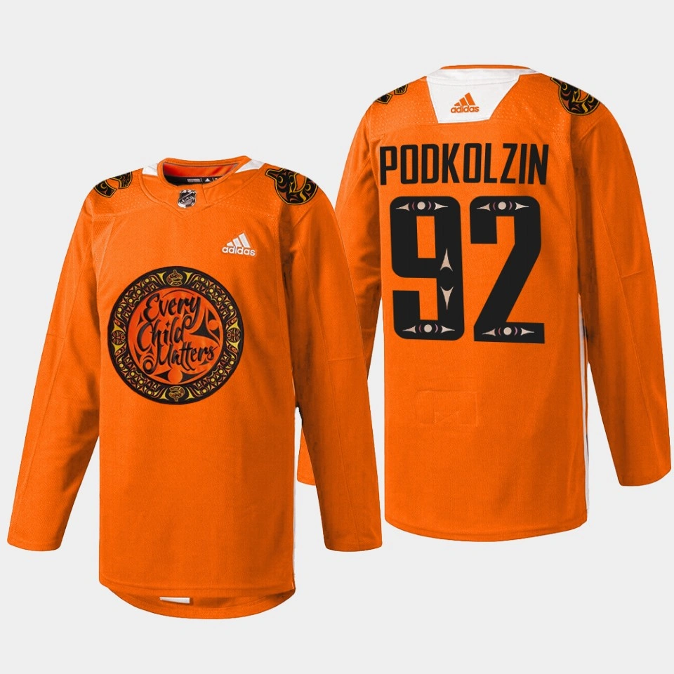 Vancouver Canucks National Day for Truth and Reconciliation Vasily Podkolzin Orange Warmup Jersey