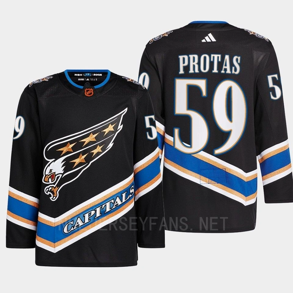 Women's Washington Capitals 2022 Reverse Retro 2.0 Aliaksei Protas Black Authentic Primegreen Jersey Men's