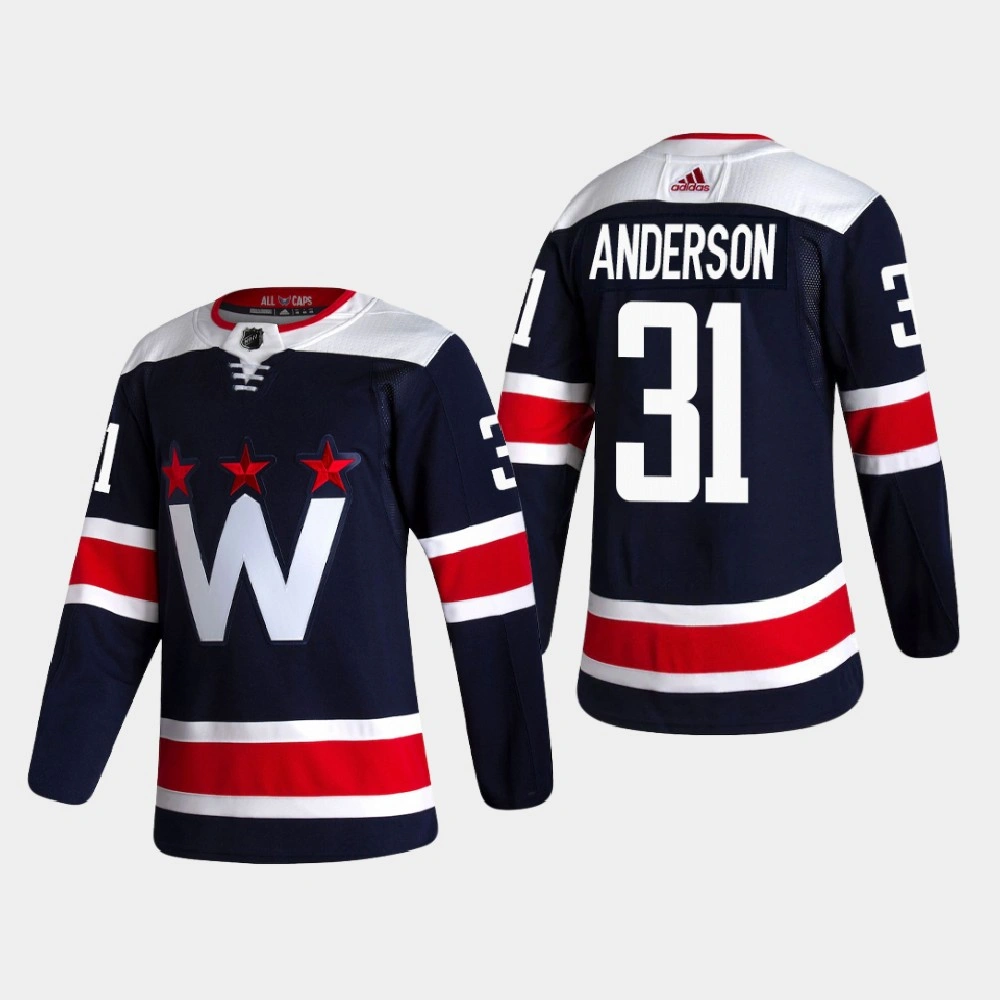 Women's Washington Capitals Craig Anderson #31 2020-21 Alternate Authentic Navy Jersey