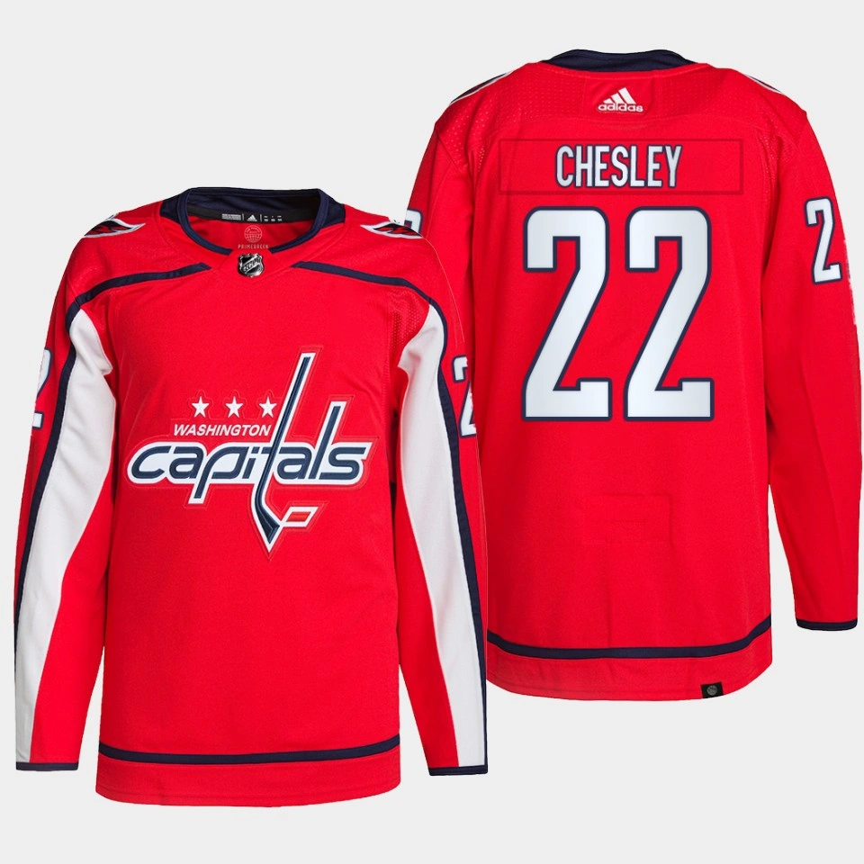 Ryan Chesley Washington Capitals 2022 NHL Draft Red Jersey Authentic Primegreen Home
