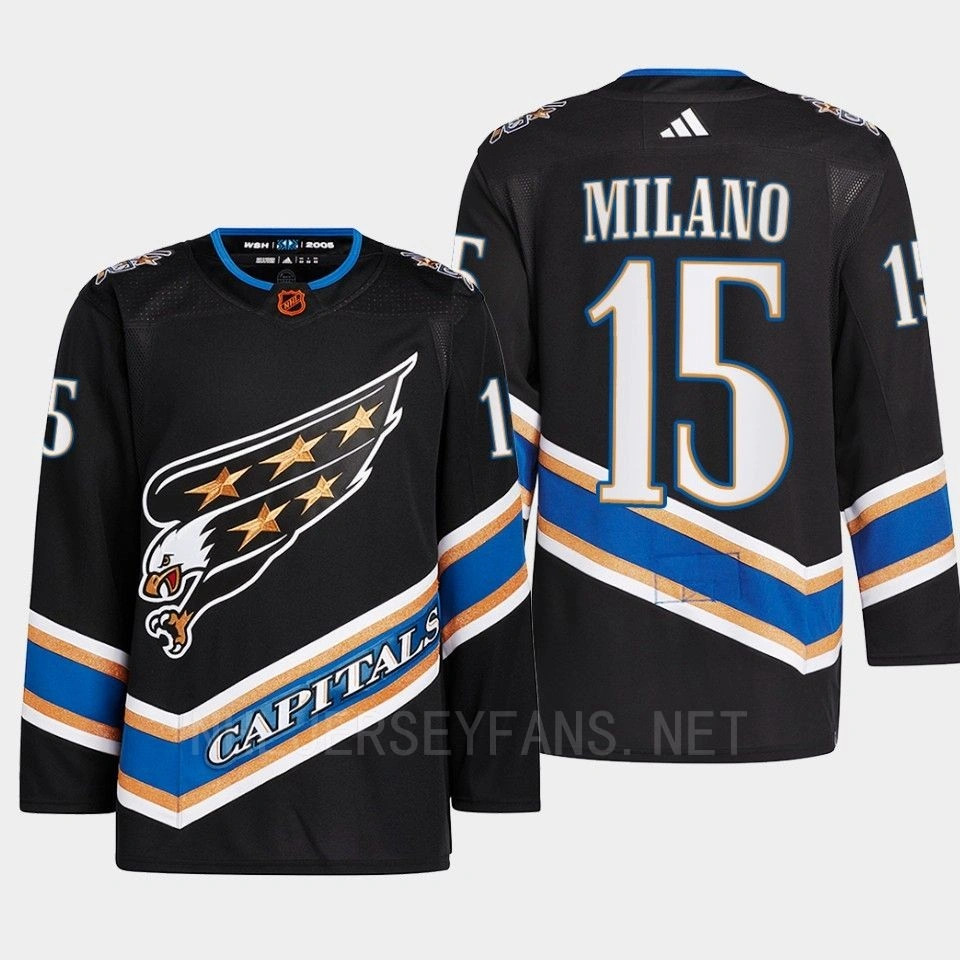 Youth Washington Capitals 2022 Reverse Retro 2.0 Sonny Milano Black Authentic Primegreen Jersey Men's Youth Washington Capitals 2022 Reverse Retro 2.0 Sonny Milano Black Authentic Primegreen Jersey Men's