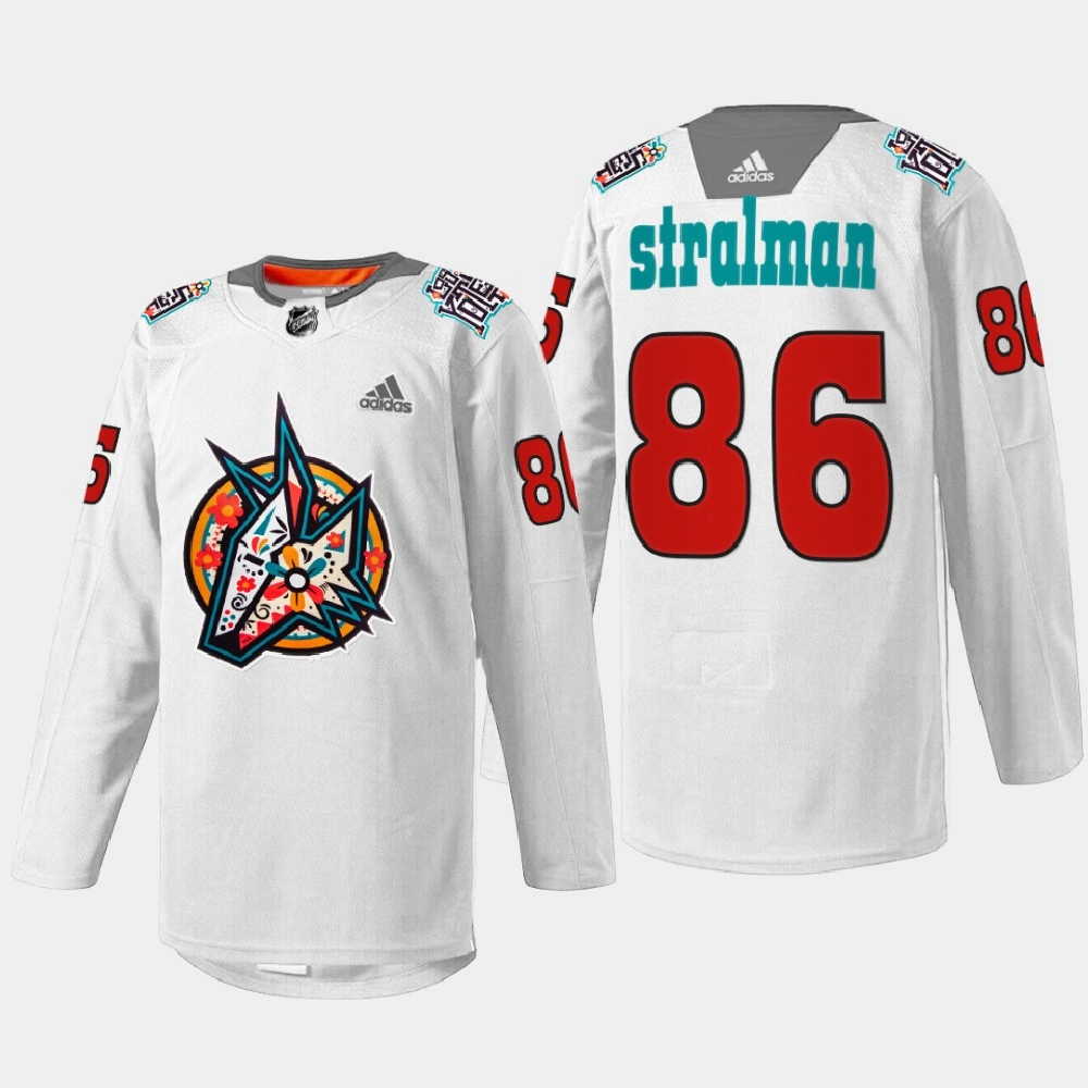 Women's Arizona Coyotes Los Yotes Night Anton Stralman White Warmup Jersey