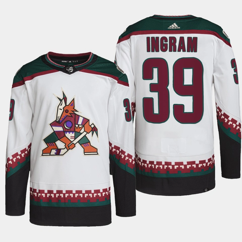 Connor Ingram #39 Arizona Coyotes White Jersey Authentic Away Connor Ingram #39 Arizona Coyotes White Jersey Authentic Away