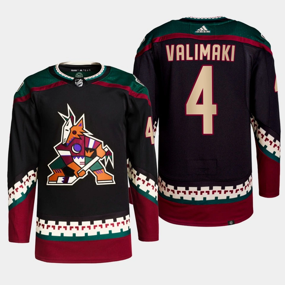 Arizona Coyotes Juuso Valimaki Black Home Primegreen Jersey