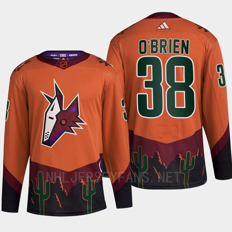 Arizona Coyotes 2022 Reverse Retro 2.0 Liam O'Brien Orange Authentic Primegreen Jersey Men's