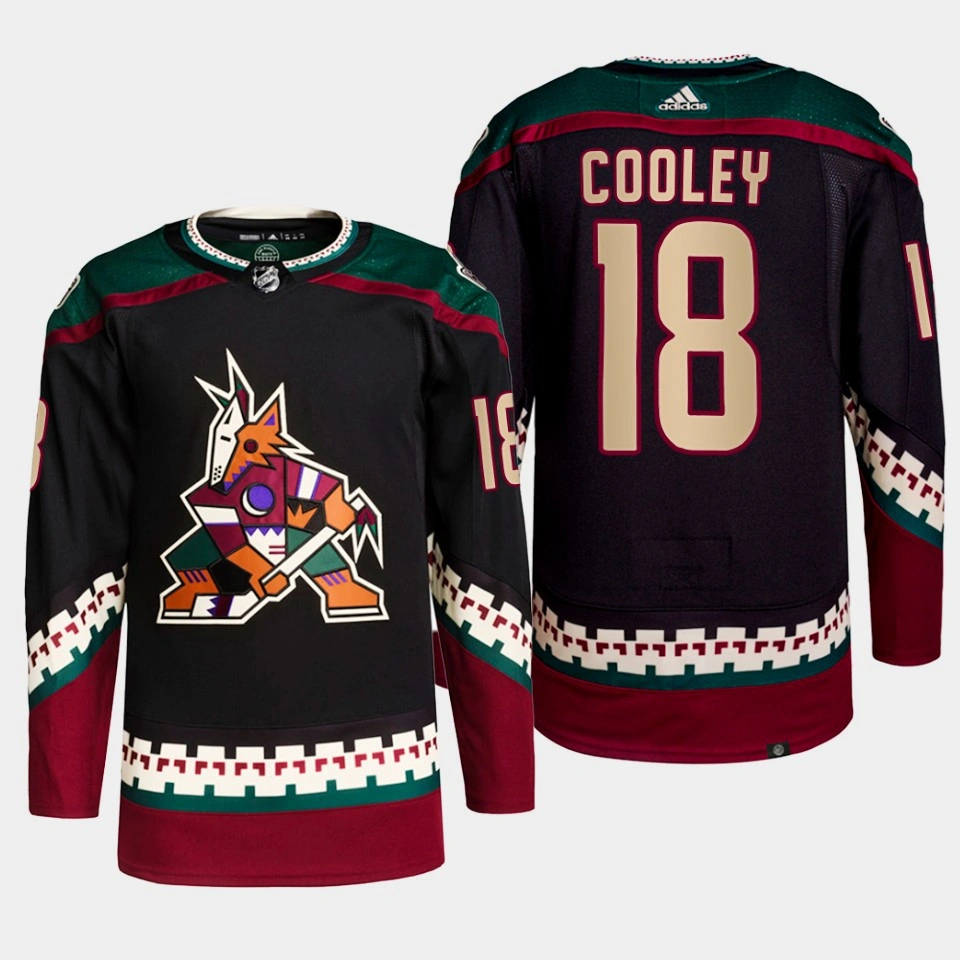 Arizona Coyotes Authentic Primegreen Home Black Logan Cooley Jersey