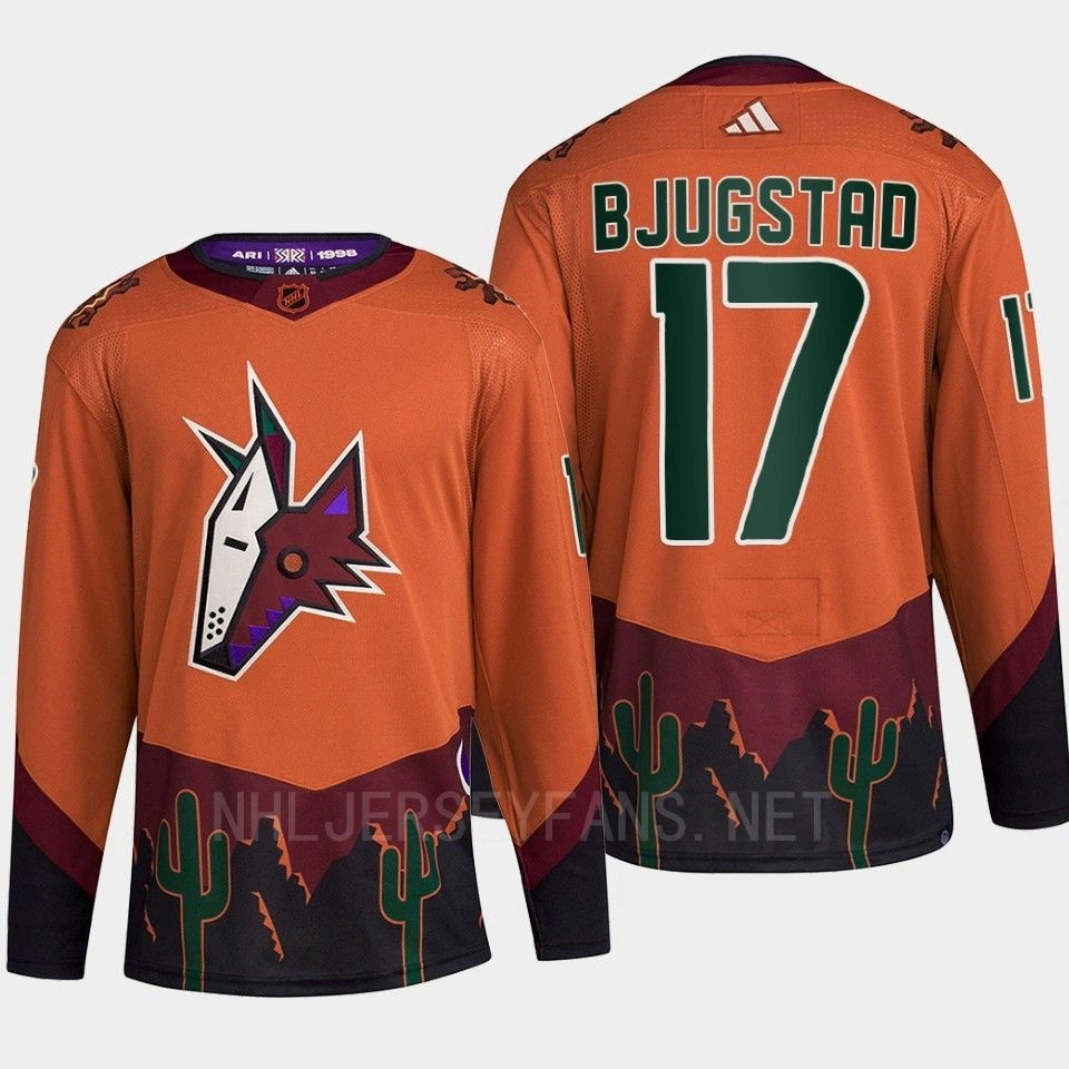 Arizona Coyotes 2022 Reverse Retro 2.0 Nick Bjugstad Orange Authentic Primegreen Jersey Men's