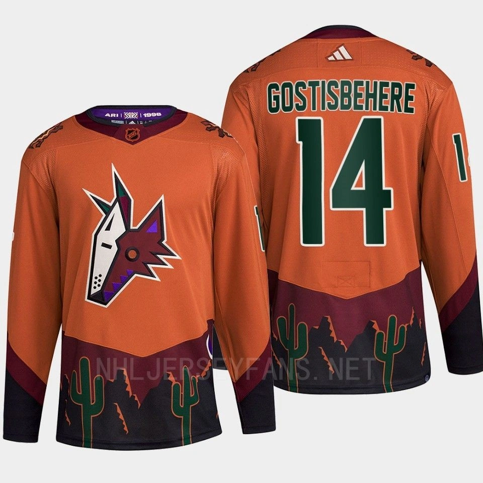 Youth Arizona Coyotes 2022 Reverse Retro 2.0 Shayne Gostisbehere Orange Authentic Primegreen Jersey Men's Youth Arizona Coyotes 2022 Reverse Retro 2.0 Shayne Gostisbehere Orange Authentic Primegreen Jersey Men's