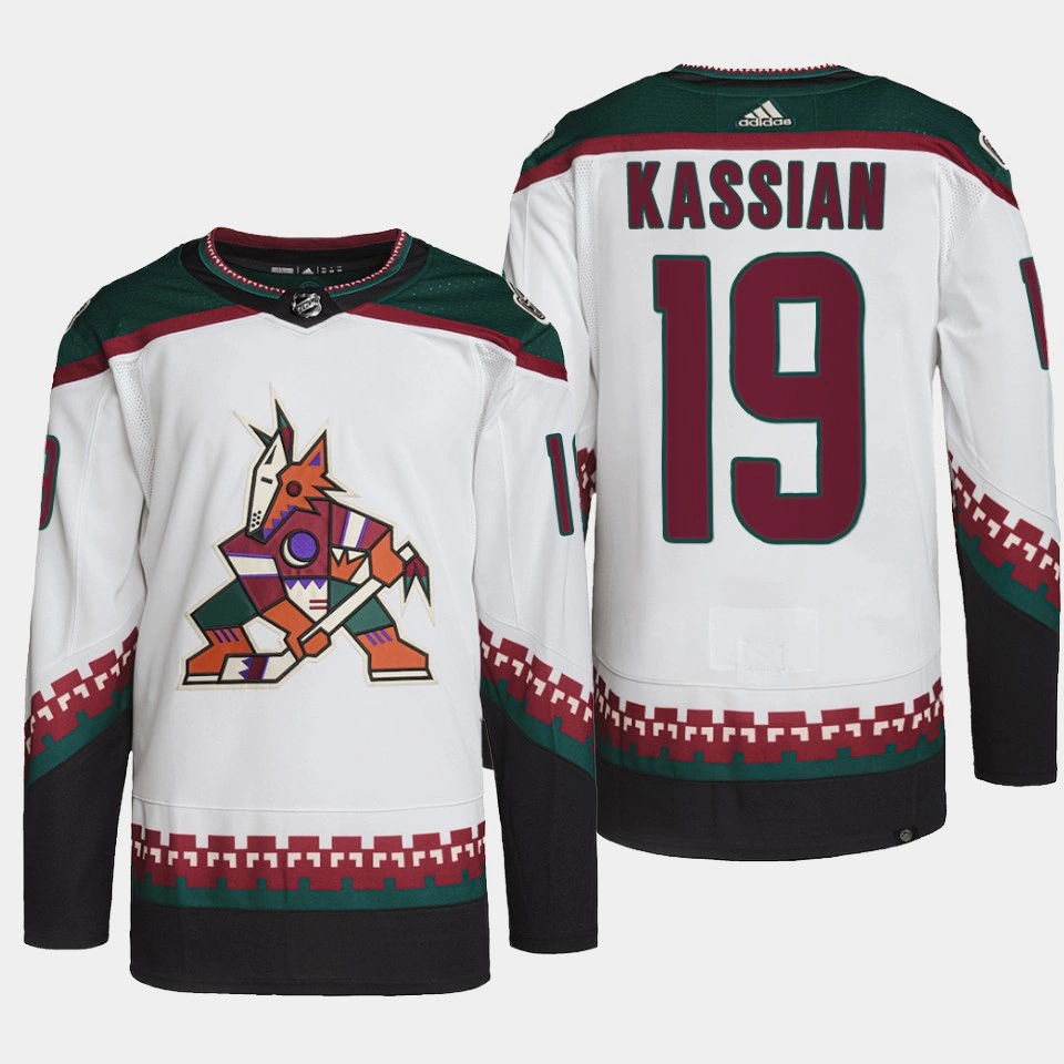 Arizona Coyotes Zack Kassian White Away Authentic Primegreen Jersey 2022 Arizona Coyotes Zack Kassian White Away Authentic Primegreen Jersey 2022