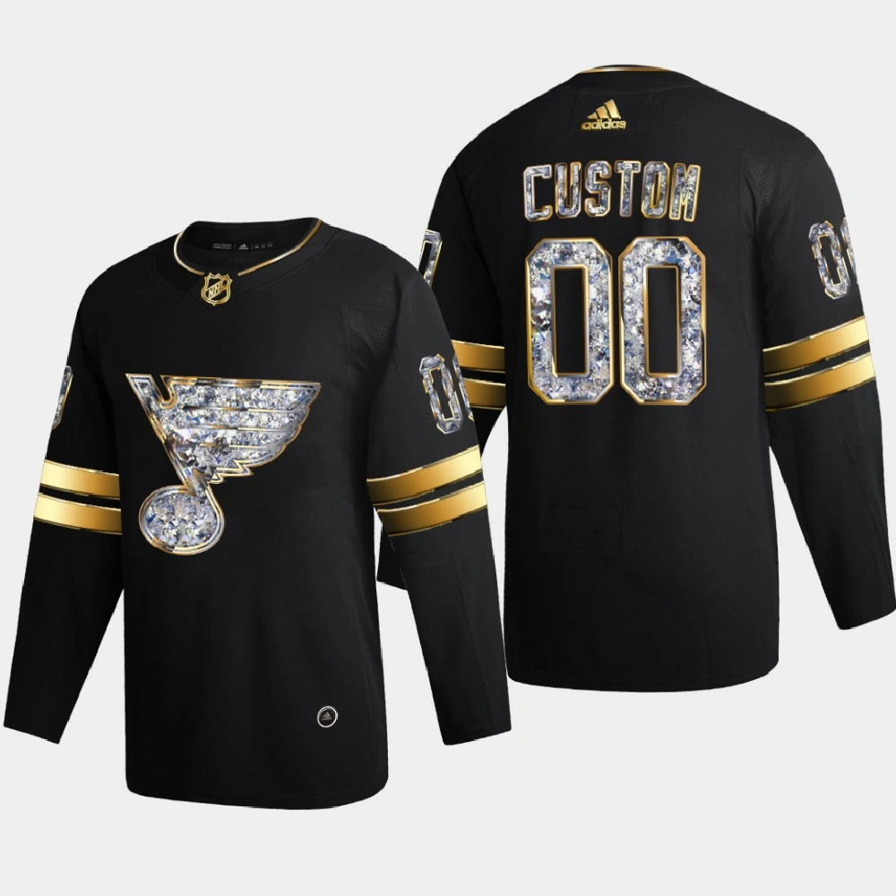 St. Louis Blues 2022 Stanley Cup Playoffs Black Diamond Edition Jersey Custom St. Louis Blues 2022 Stanley Cup Playoffs Black Diamond Edition Jersey Custom
