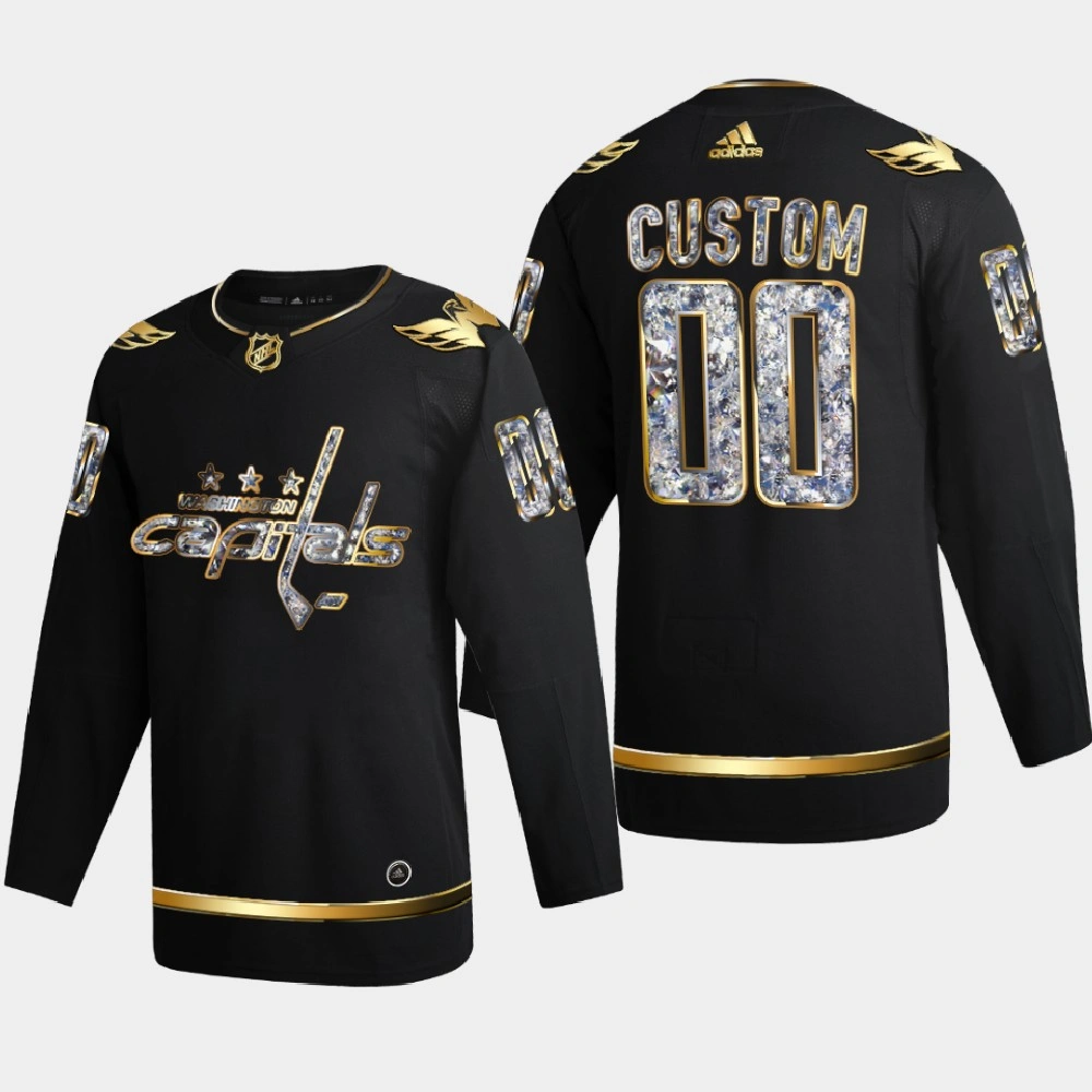 Women's Washington Capitals 2022 Stanley Cup Playoffs Black Diamond Edition Jersey Custom Women's Washington Capitals 2022 Stanley Cup Playoffs Black Diamond Edition Jersey Custom