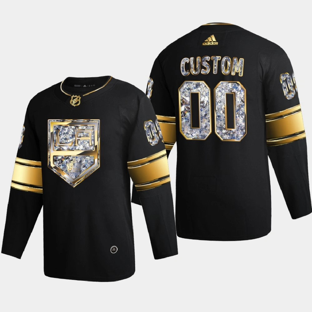 Women's Los Angeles Kings 2022 Stanley Cup Playoffs Black Diamond Edition Jersey Custom Women's Los Angeles Kings 2022 Stanley Cup Playoffs Black Diamond Edition Jersey Custom