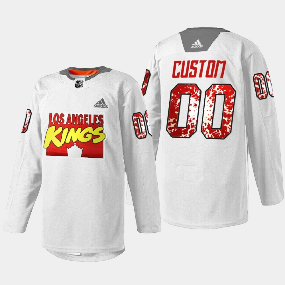 Los Angeles Kings Marvel Super Hero Night White Special Warmup 2022 Jersey Custom Los Angeles Kings Marvel Super Hero Night White Special Warmup 2022 Jersey Custom