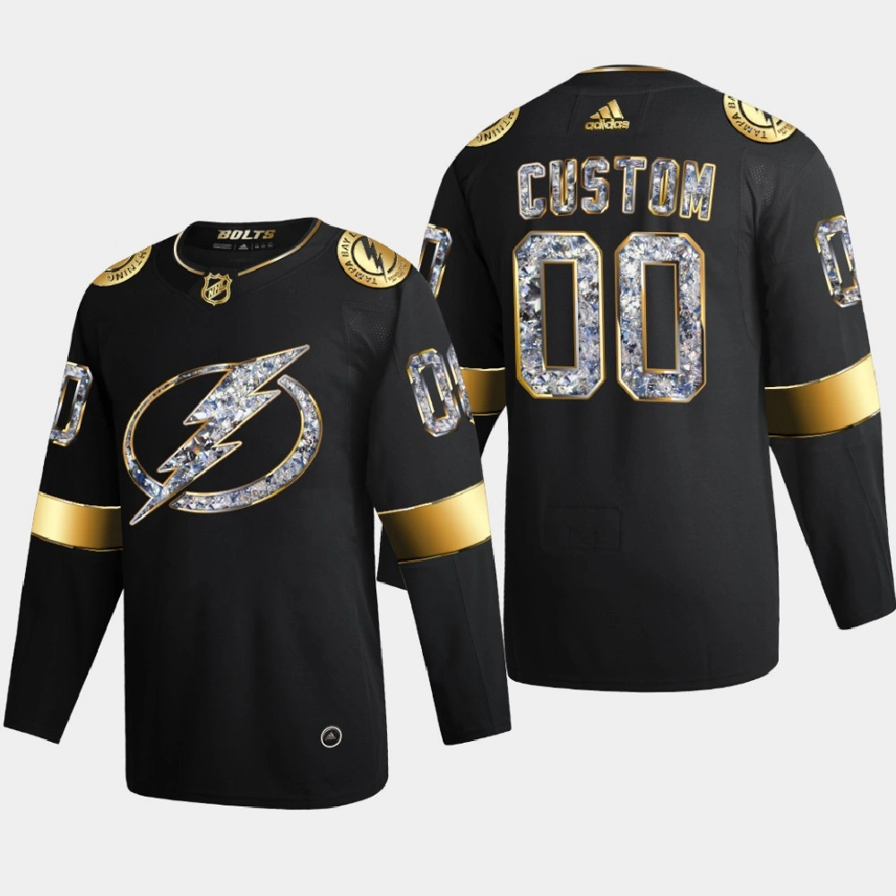 Women's Tampa Bay Lightning 2022 Stanley Cup Playoffs Black Diamond Edition Jersey Custom