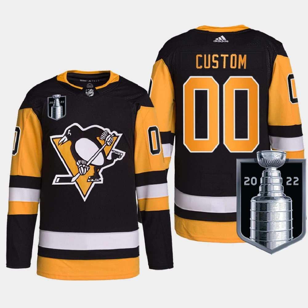 Pittsburgh Penguins 2022 Stanley Cup Playoffs Black Authentic Pro Jersey Custom Pittsburgh Penguins 2022 Stanley Cup Playoffs Black Authentic Pro Jersey Custom