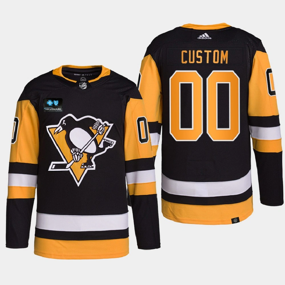 Pittsburgh Penguins Authentic Pro Black Highmark Ad patch 2022-23 Jersey Custom Pittsburgh Penguins Authentic Pro Black Highmark Ad patch 2022-23 Jersey Custom
