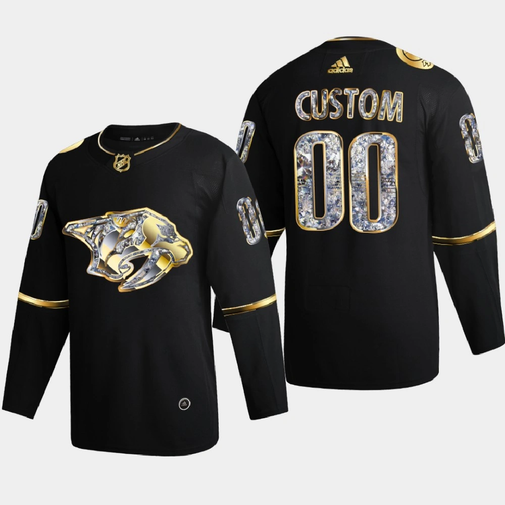 Nashville Predators 2022 Stanley Cup Playoffs Black Diamond Edition Jersey Custom Nashville Predators 2022 Stanley Cup Playoffs Black Diamond Edition Jersey Custom