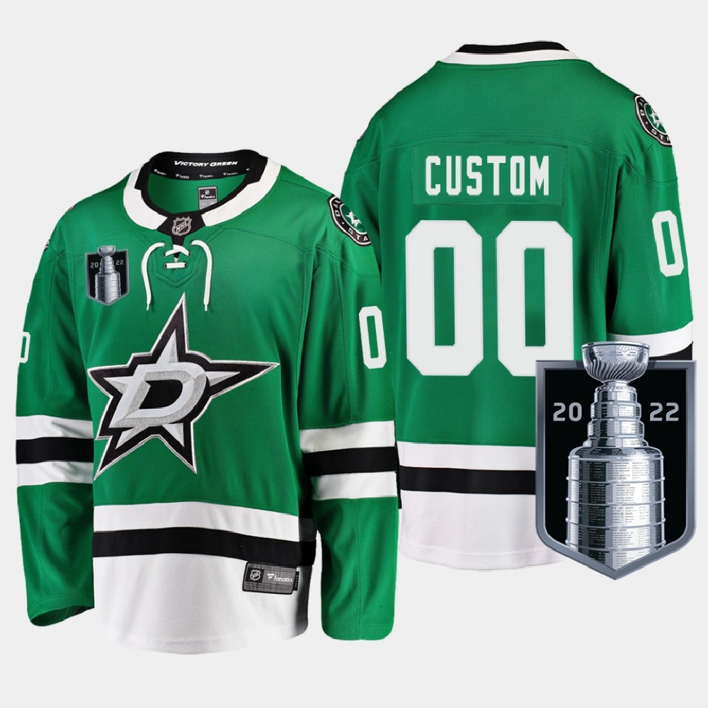 Dallas Stars 2022 Stanley Cup Playoffs Green Home Jersey Custom Dallas Stars 2022 Stanley Cup Playoffs Green Home Jersey Custom