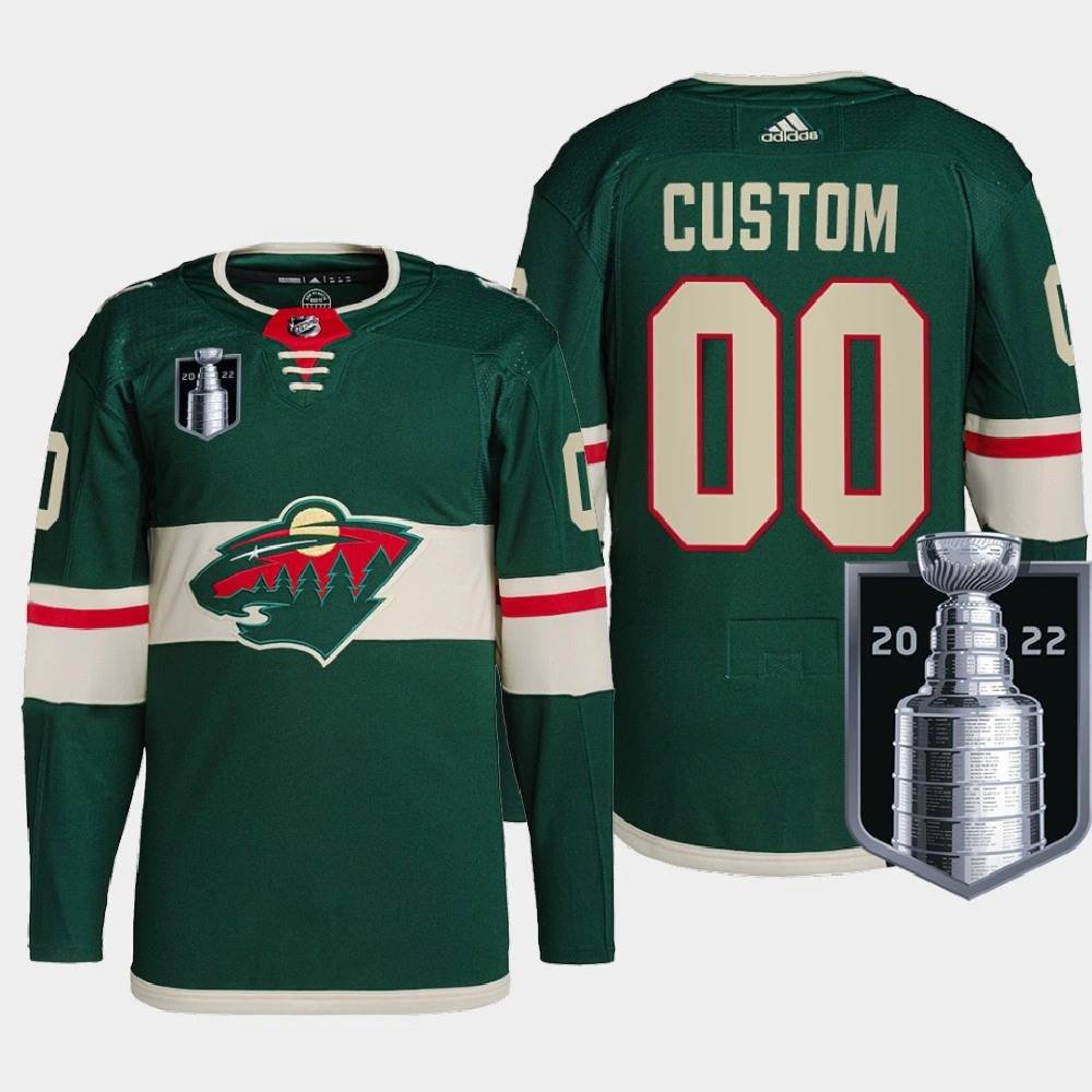 Minnesota Wild 2022 Stanley Cup Playoffs Green Authentic Pro Jersey Custom Minnesota Wild 2022 Stanley Cup Playoffs Green Authentic Pro Jersey Custom