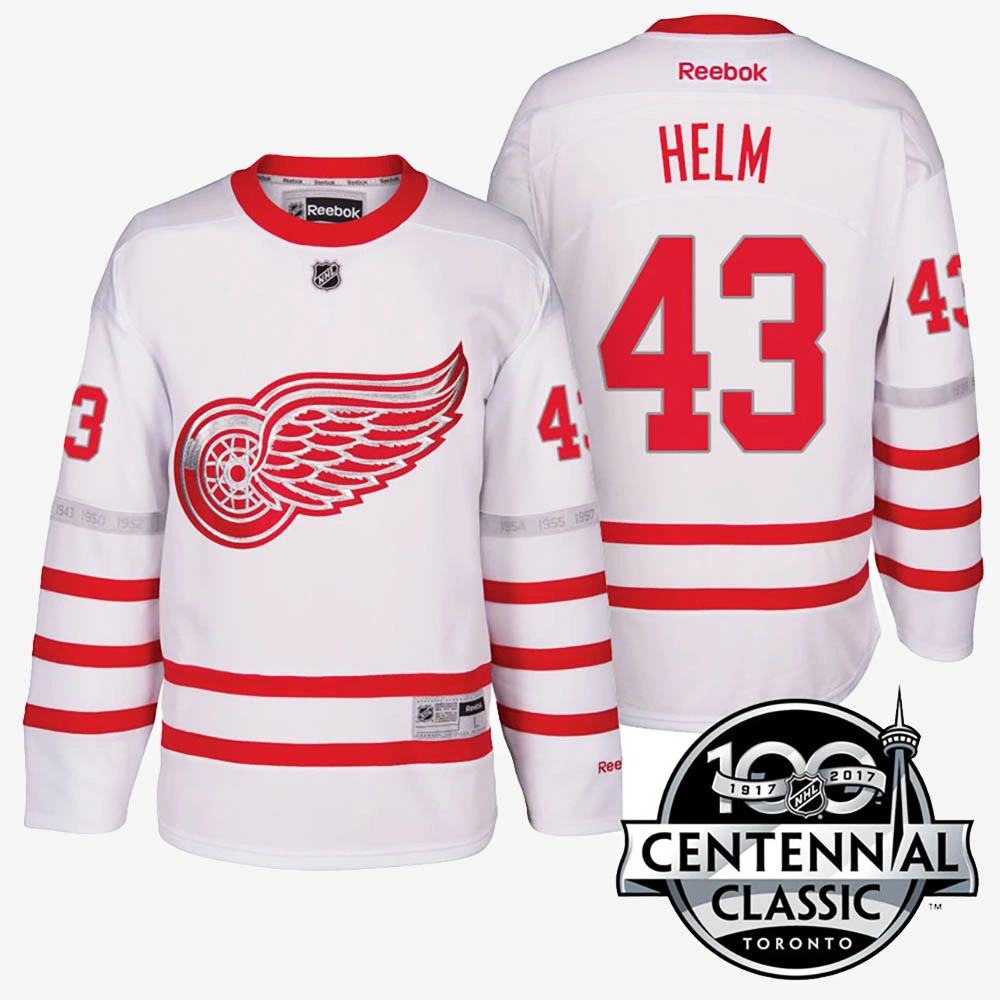 Women's Darren Helm Detroit Red Wings White 2017 Centennial Classic Jersey