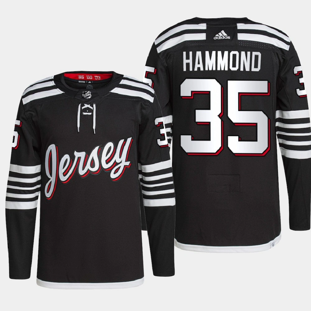 Andrew Hammond #35 New Jersey Devils Black Jersey 2022 Alternate Primegreen Authentic Pro