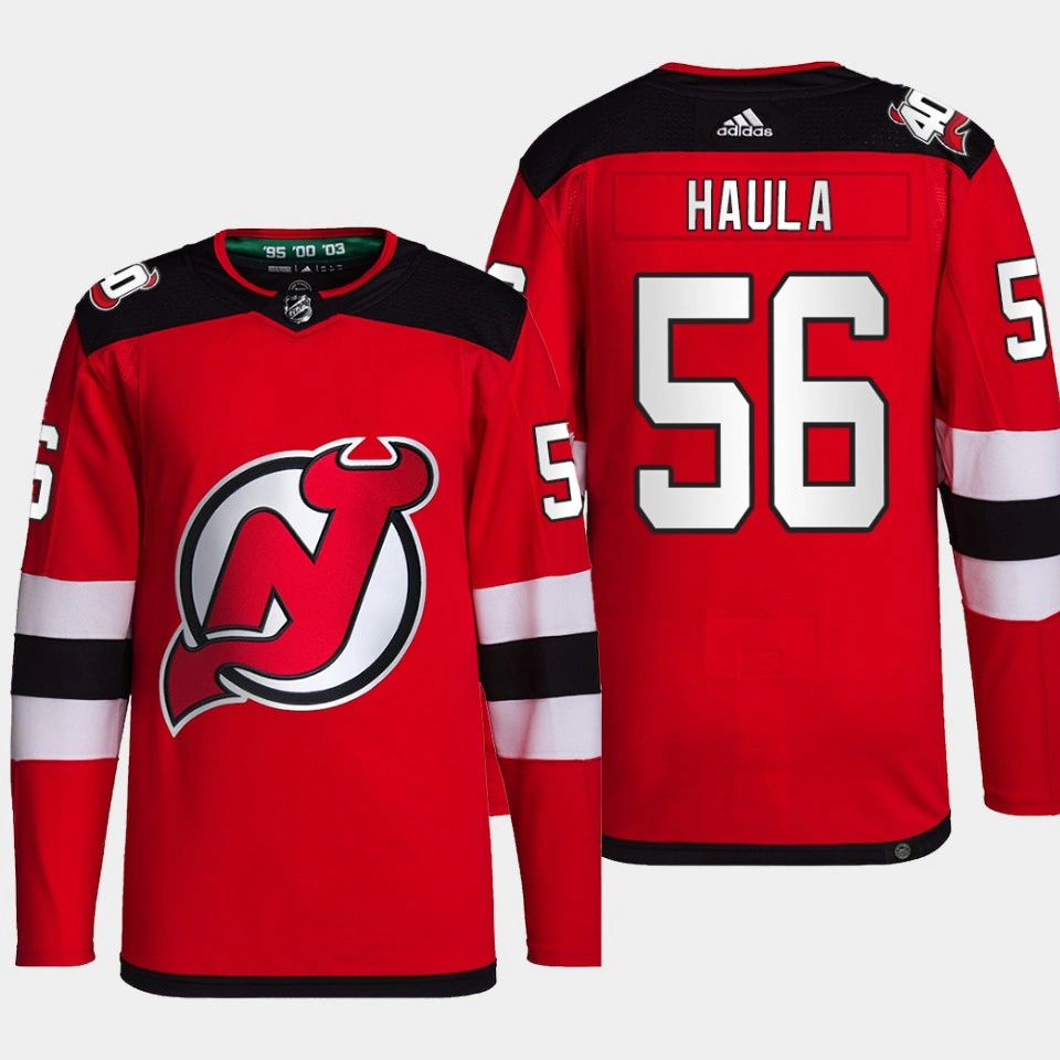 New Jersey Devils Erik Haula Red Home Primegreen Authentic Jersey 2022 New Jersey Devils Erik Haula Red Home Primegreen Authentic Jersey 2022