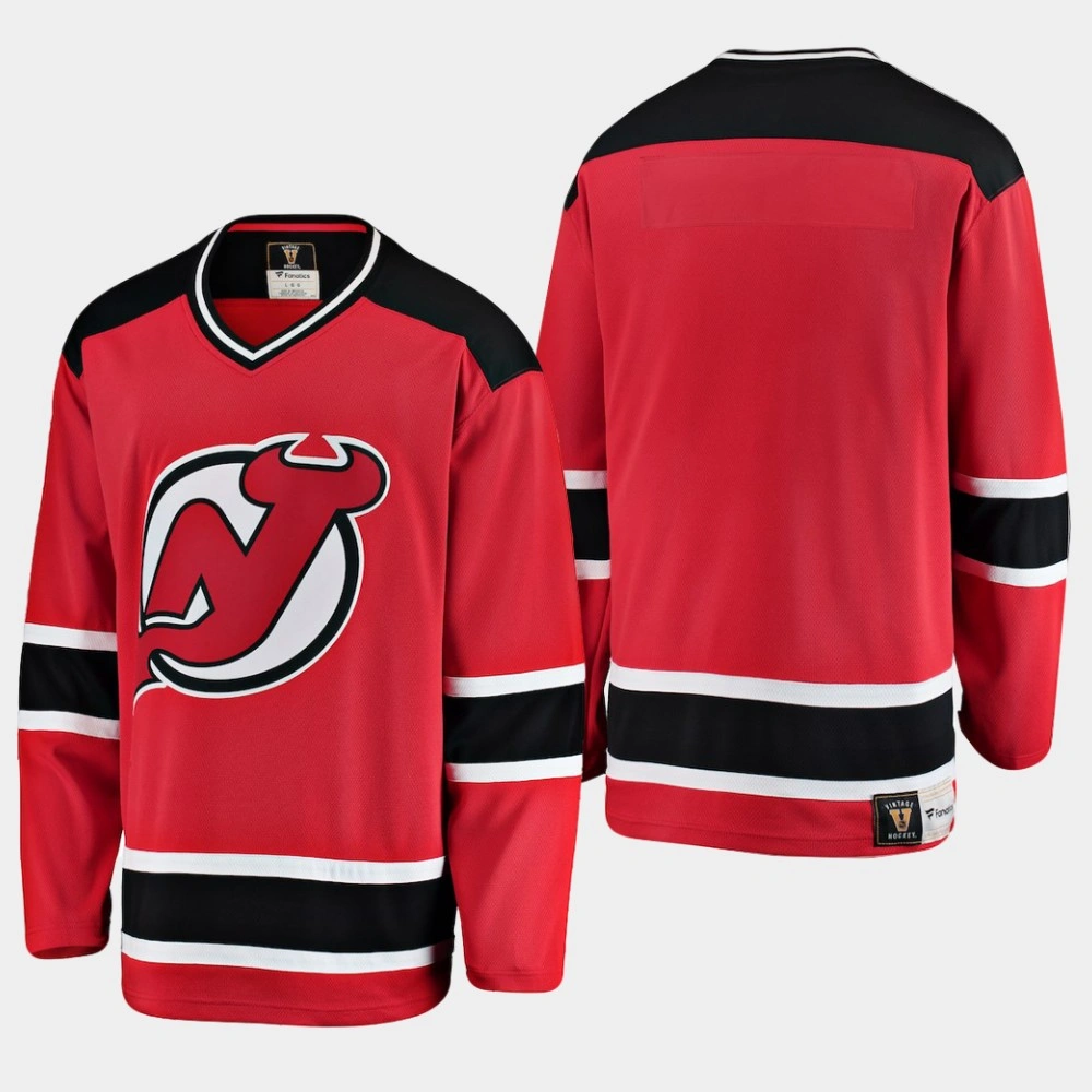 Men's New Jersey Devils Heritage Premier Breakaway Blank Jersey Red