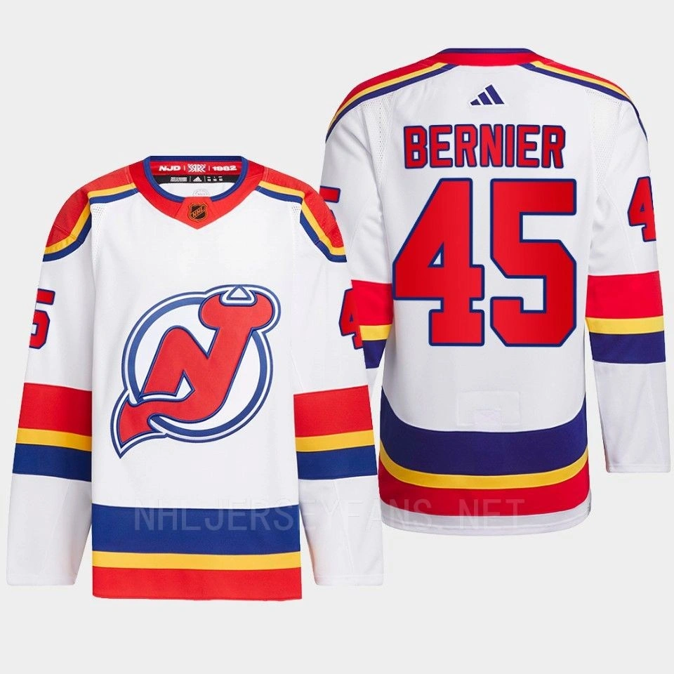 New Jersey Devils 2022 Reverse Retro 2.0 Jonathan Bernier White Authentic Primegreen Jersey Men's