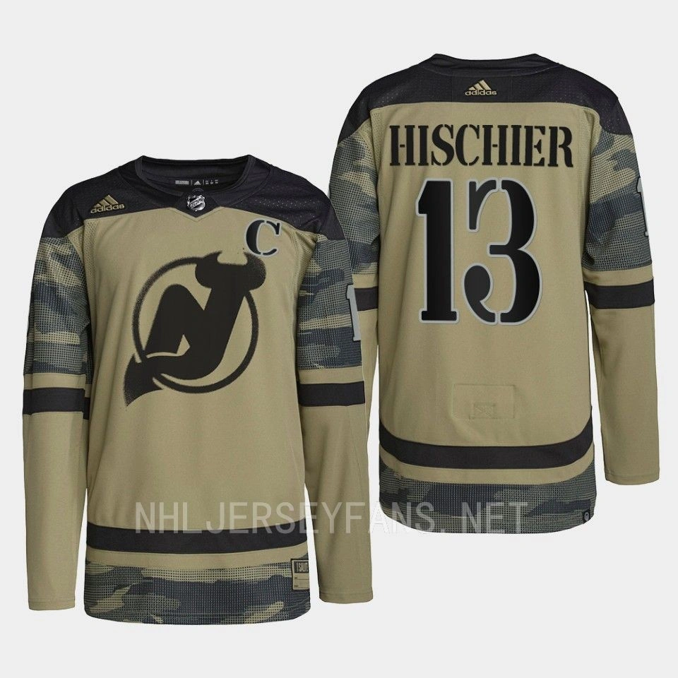 Nico Hischier New Jersey Devils Military Appreciation 2022 Camo #13 Jersey Authentic Practice Nico Hischier New Jersey Devils Military Appreciation 2022 Camo #13 Jersey Authentic Practice