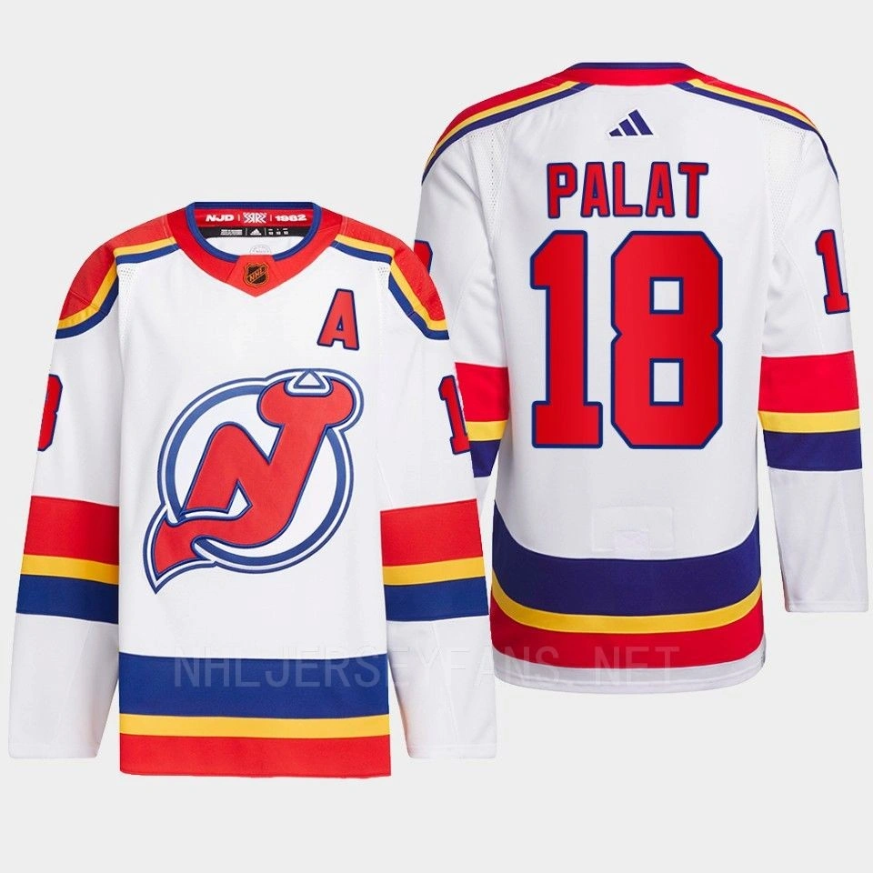 Youth New Jersey Devils 2022 Reverse Retro 2.0 Ondrej Palat White Authentic Primegreen Jersey Men's