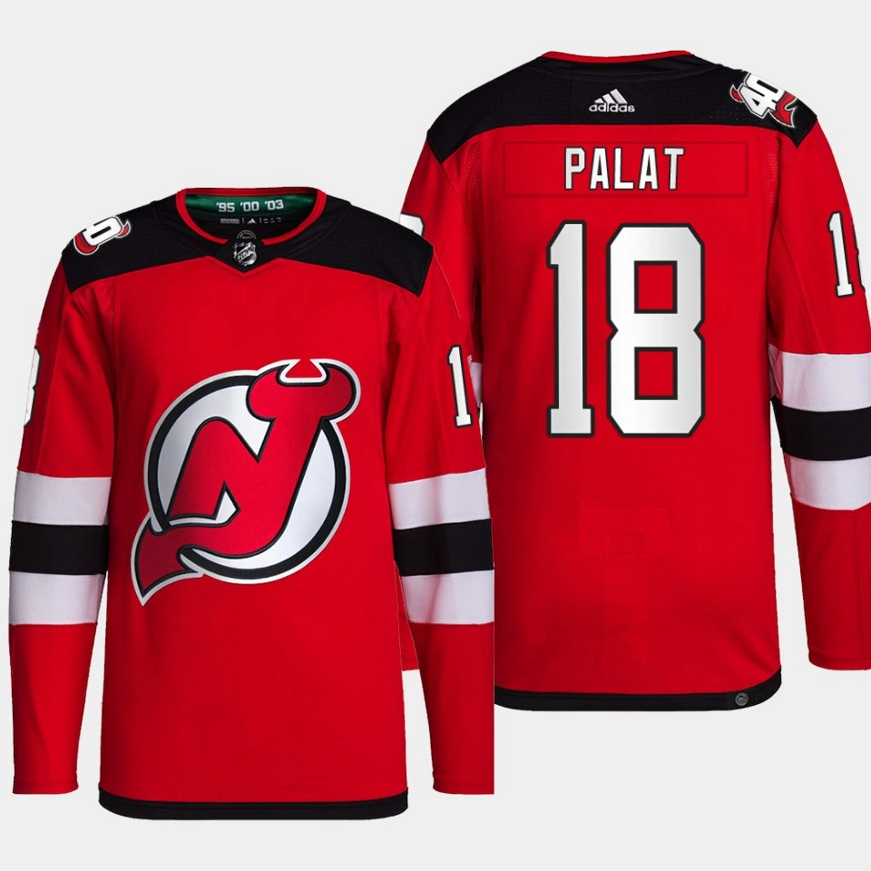 Women's Ondrej Palat #18 New Jersey Devils Red Jersey 2022 Primegreen Authentic Home