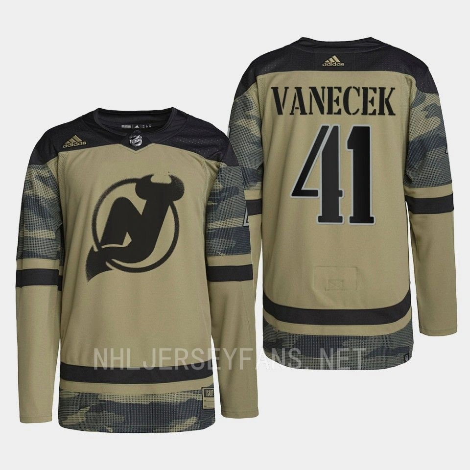 Women's Vitek Vanecek New Jersey Devils Military Appreciation 2022 Camo #41 Jersey Authentic Practice Women's Vitek Vanecek New Jersey Devils Military Appreciation 2022 Camo #41 Jersey Authentic Practice