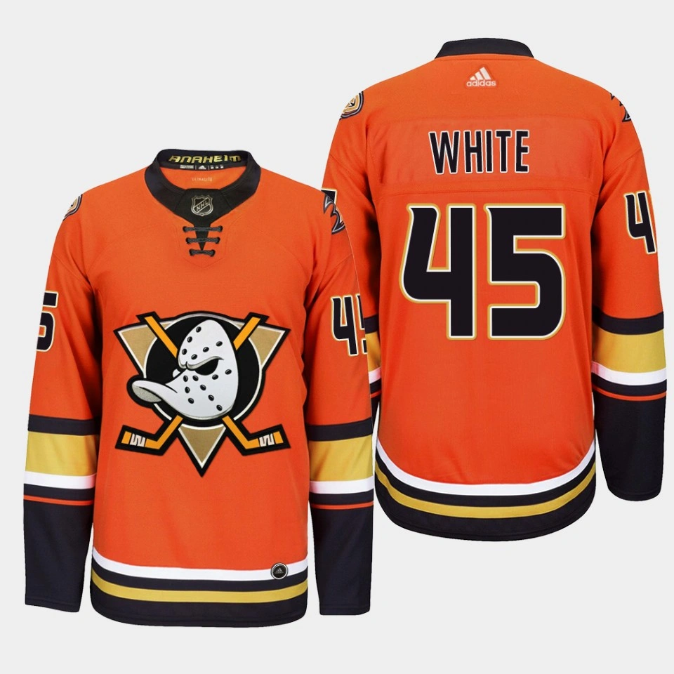 Colton White #45 Anaheim Ducks Orange Jersey Authentic Alternate Colton White #45 Anaheim Ducks Orange Jersey Authentic Alternate