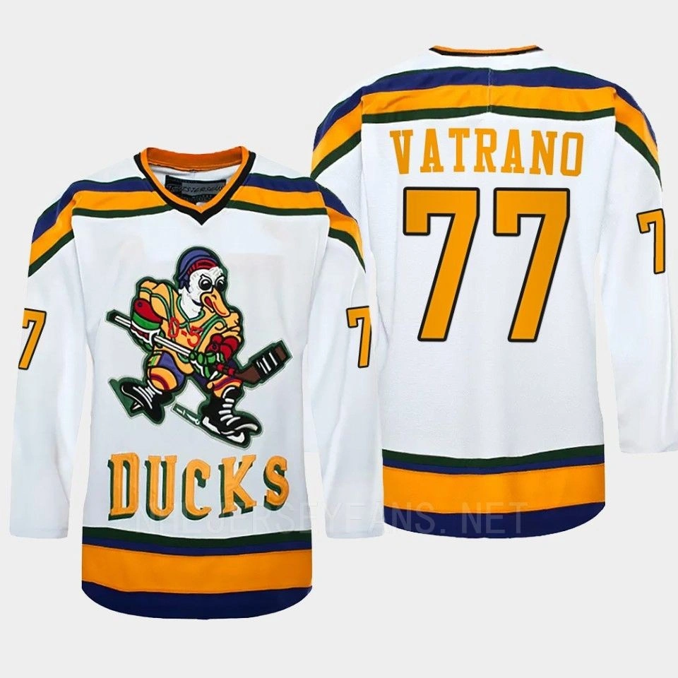 Women's Frank Vatrano Anaheim Ducks The Mighty Ducks White #77 Jersey ice Hockey