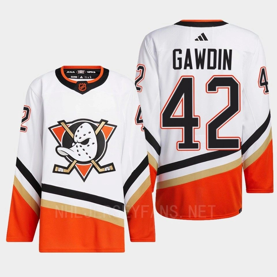 Women's Anaheim Ducks Glenn Gawdin White Authentic Primegreen Reverse Retro 2.0 Jersey 2022