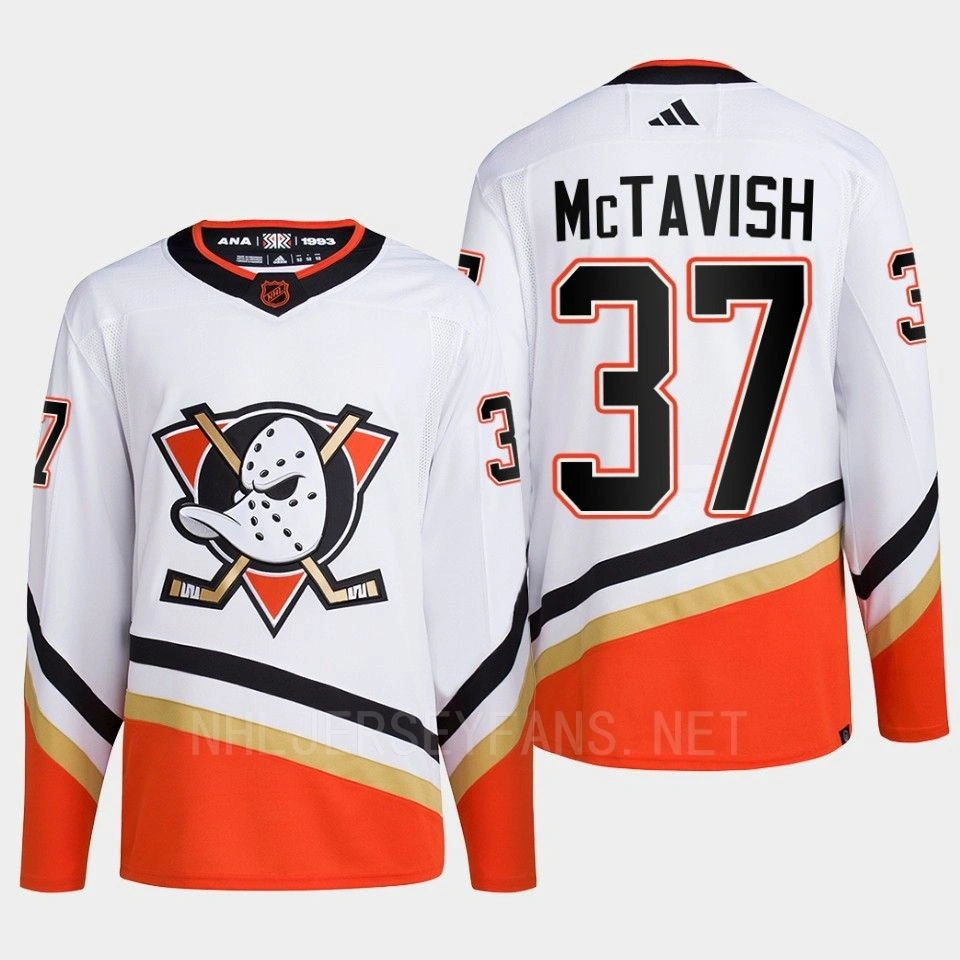 Youth Anaheim Ducks 2022 Reverse Retro 2.0 Mason McTavish White Authentic Primegreen Jersey Men's