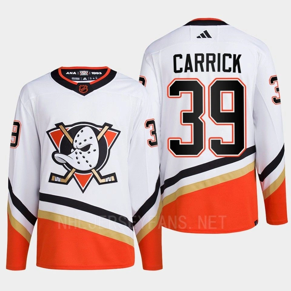Women's Anaheim Ducks 2022 Reverse Retro 2.0 Sam Carrick White Authentic Primegreen Jersey Men's
