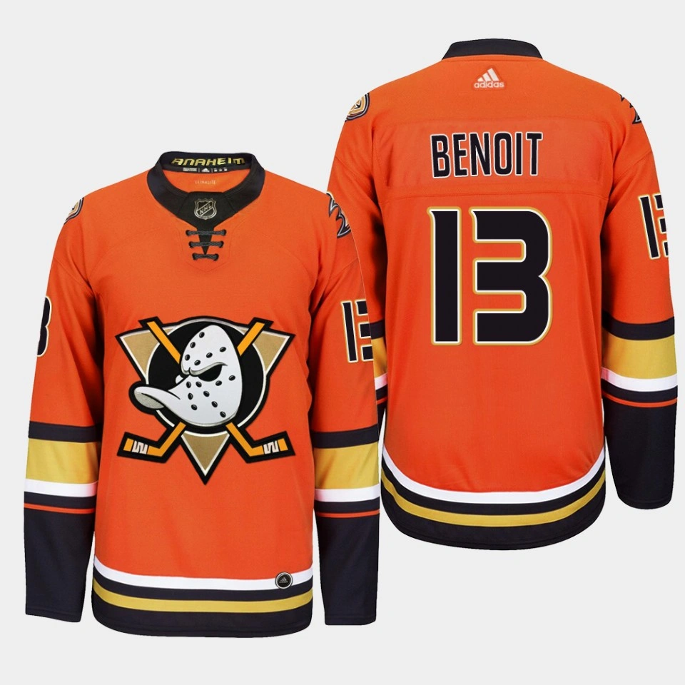 Simon Benoit #13 Anaheim Ducks Orange Jersey Primegreen Authentic Alternate