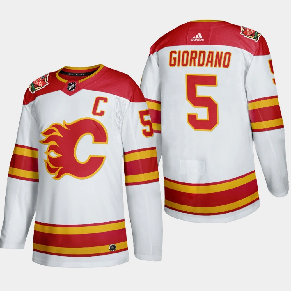 Calgary Flames Mark Giordano #5 2019 Heritage Classic Authentic White Jersey Calgary Flames Mark Giordano #5 2019 Heritage Classic Authentic White Jersey