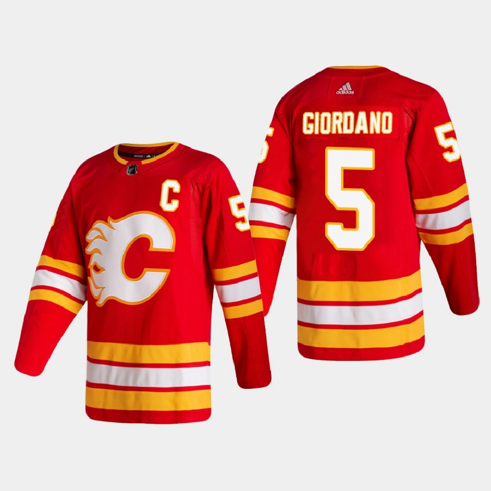 Calgary Flames Mark Giordano #5 2020-21 Home Authentic Red Jersey Calgary Flames Mark Giordano #5 2020-21 Home Authentic Red Jersey