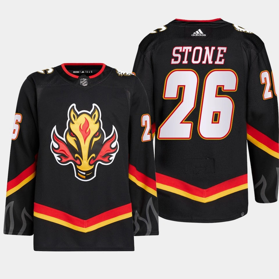 Michael Stone #26 Calgary Flames Black Jersey 2022-23 Blasty Alternate Primegreen Michael Stone #26 Calgary Flames Black Jersey 2022-23 Blasty Alternate Primegreen
