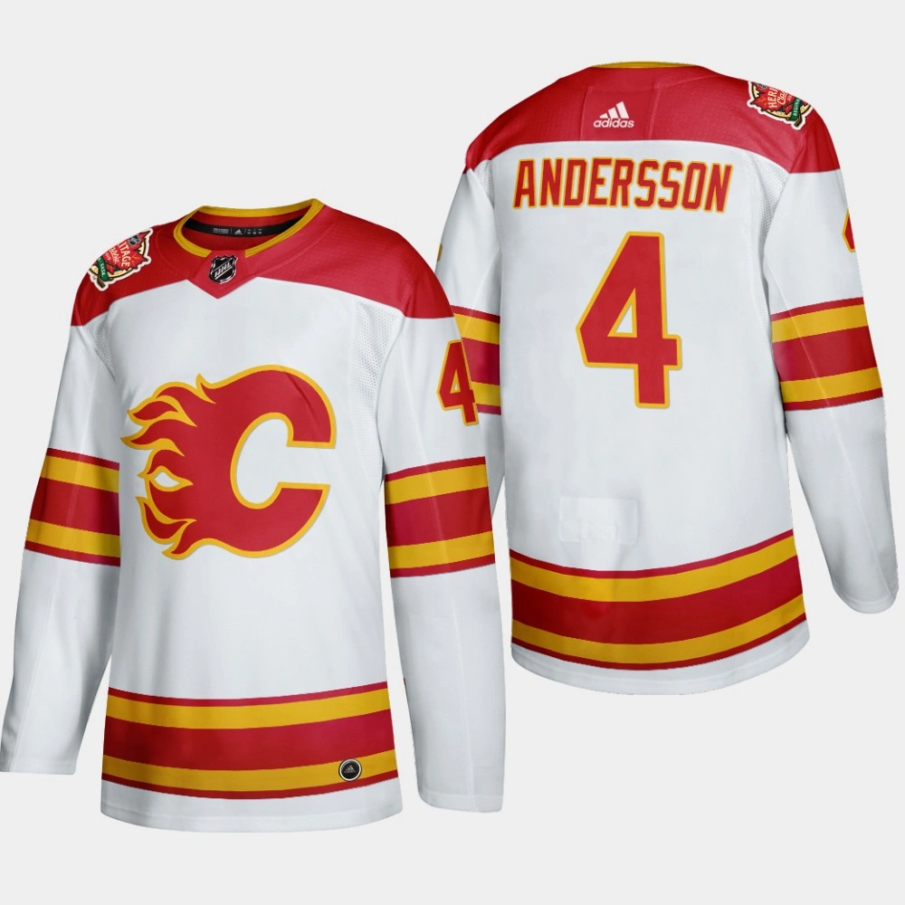 Calgary Flames Rasmus Andersson #4 2019 Heritage Classic Authentic White Jersey