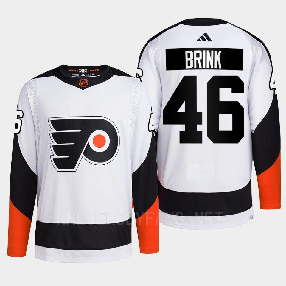 Women's Philadelphia Flyers 2022 Reverse Retro 2.0 Bobby Brink White Authentic Primegreen Jersey Men's