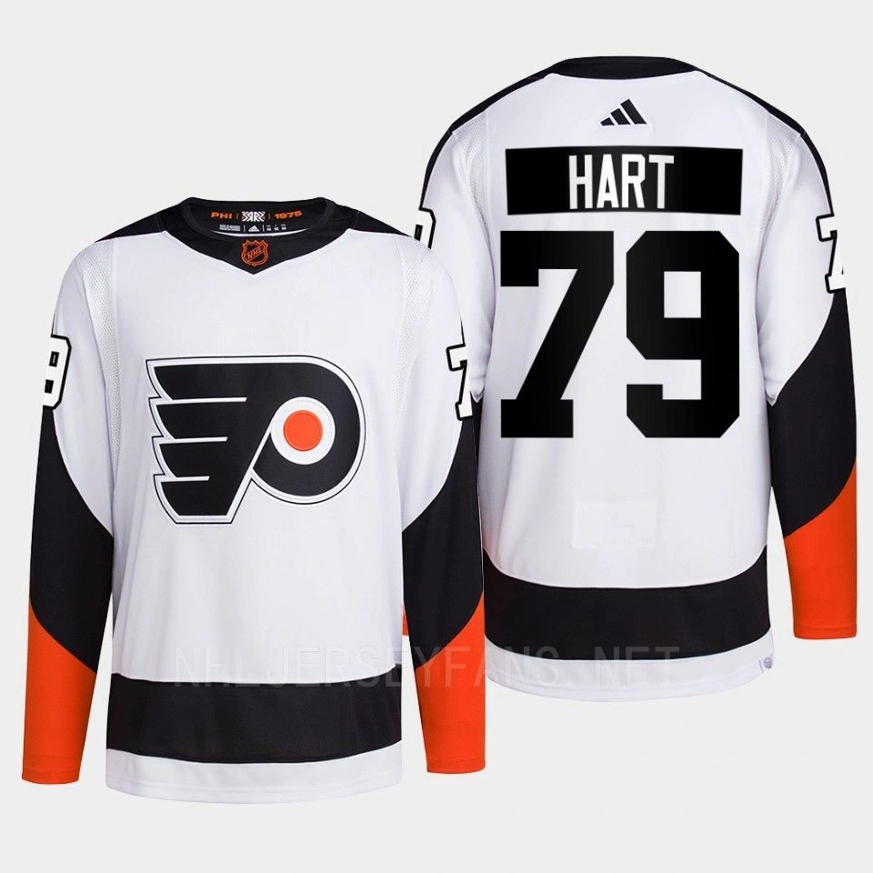 Philadelphia Flyers 2022 Reverse Retro 2.0 Carter Hart White Authentic Primegreen Jersey Men's Philadelphia Flyers 2022 Reverse Retro 2.0 Carter Hart White Authentic Primegreen Jersey Men's