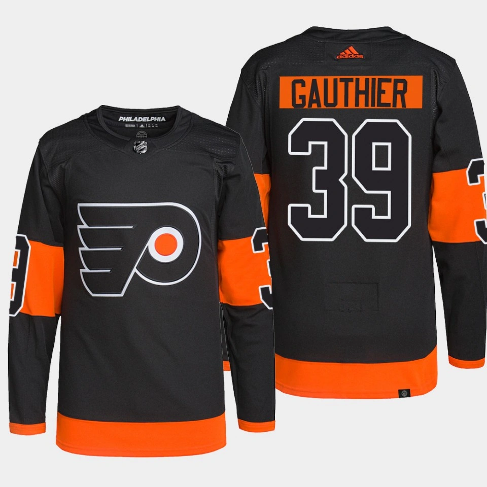 Cutter Gauthier #39 Philadelphia Flyers Black Jersey Primegreen Authentic Alternate